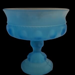 Vintage Kings crown satin blue frosted piece